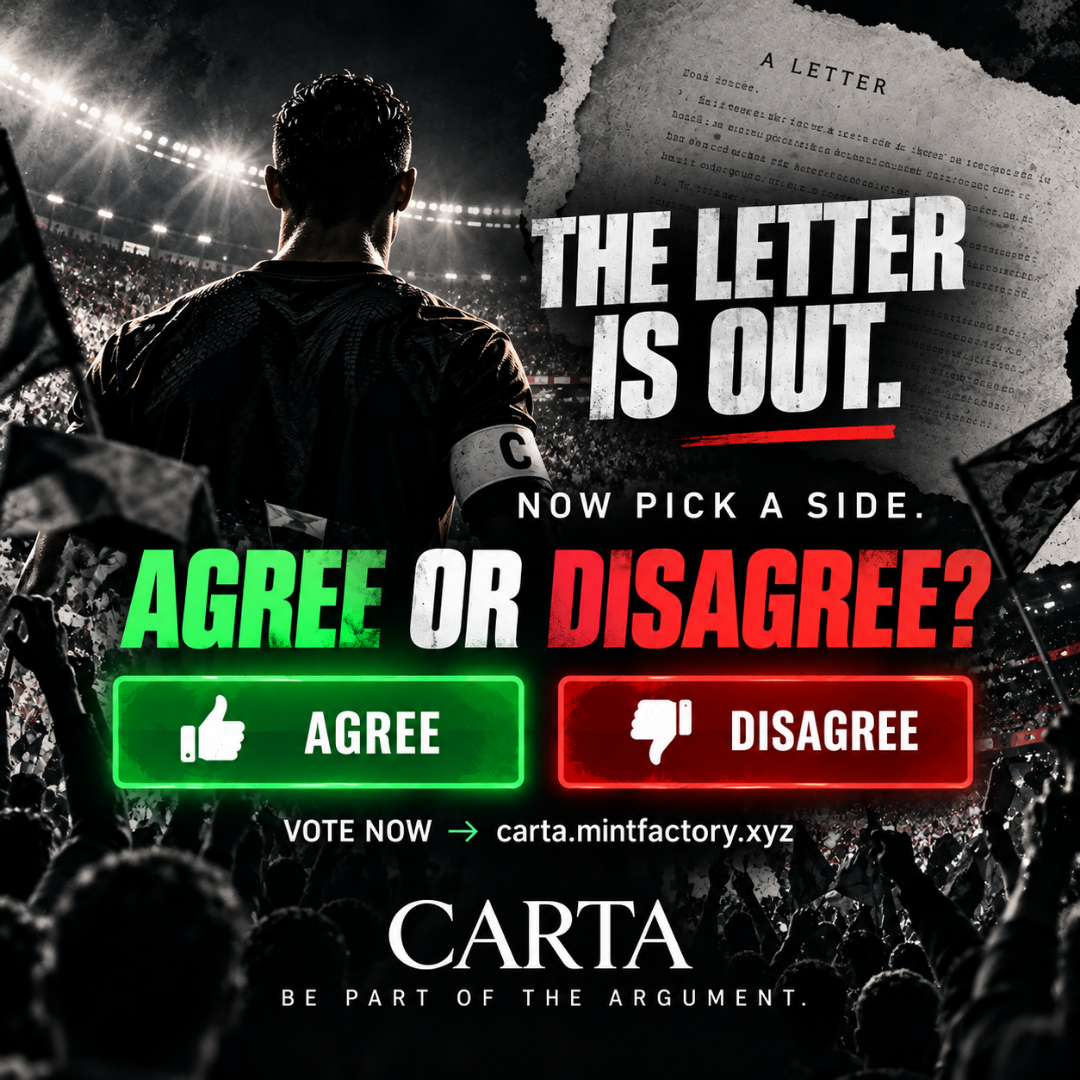 Be part of the argument. The letter is out. Now pick a side.